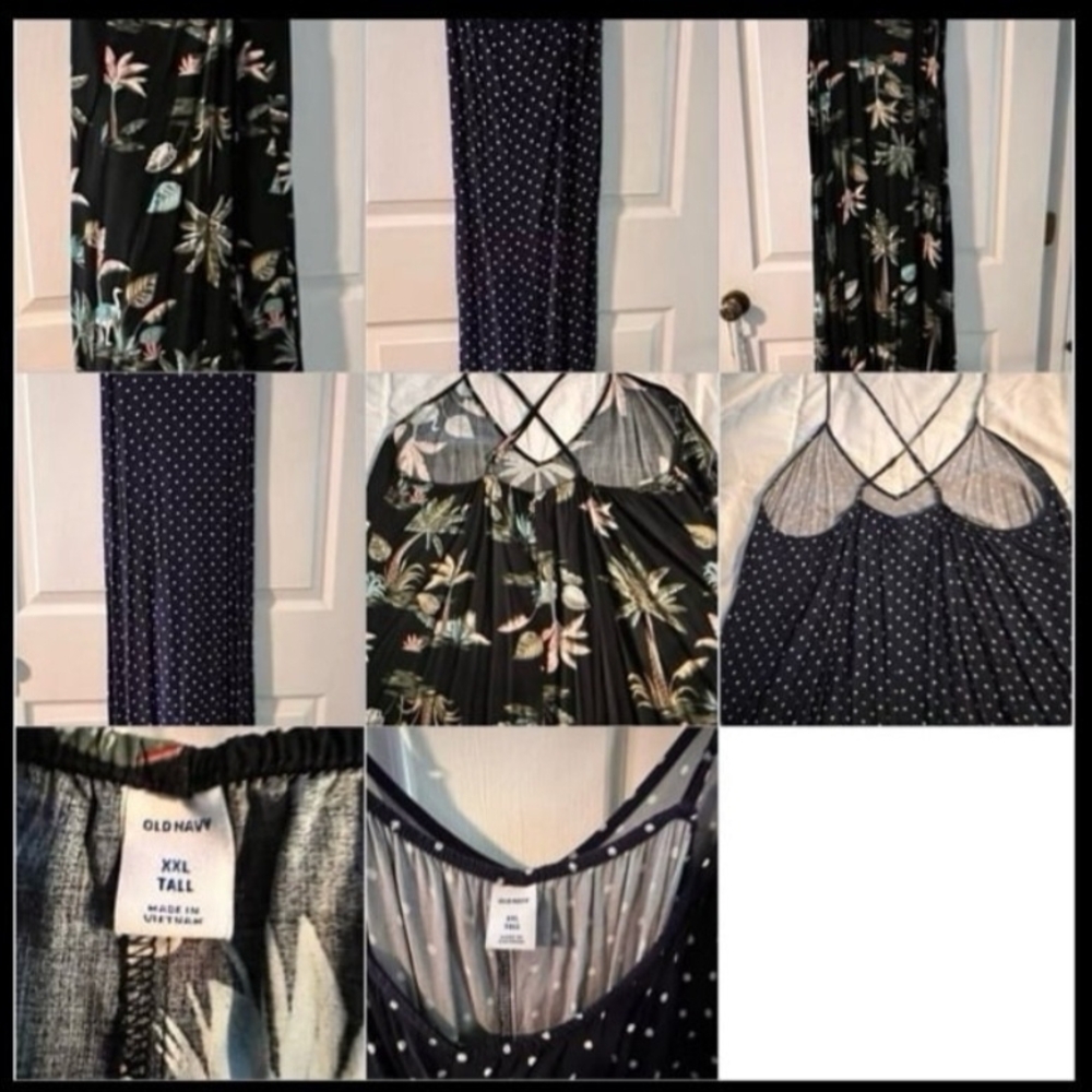 Bundle of 2 Old Navy Floral/Dotted Maxi Dresses
